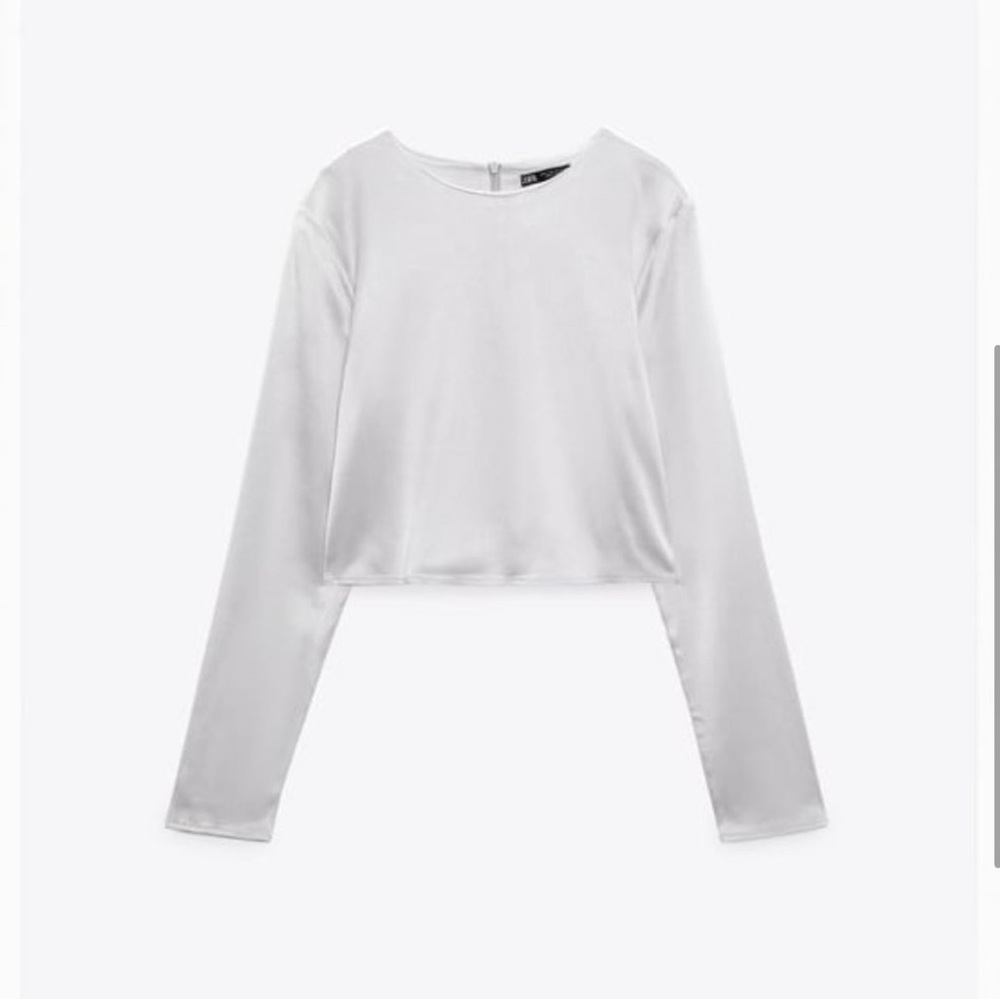 Zara Sunning Silver Co-ord & Matching Set of midi length skirt & crop top🔥🔥 - Picture 2 of 9